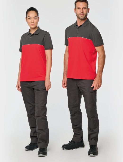 Polo bicolore écoresponsable professionnel