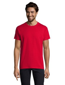 Tee-shirt Homme rouge à Col Rond Conçu pour Durabilité et Confort