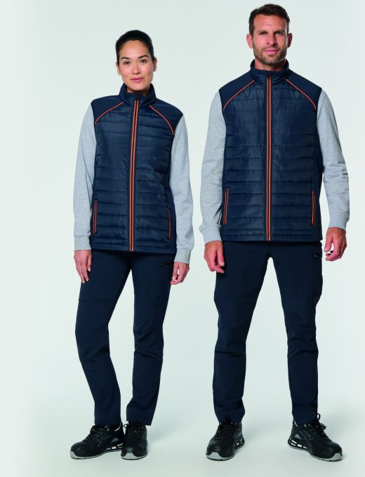 Bodywarmer bi-matière